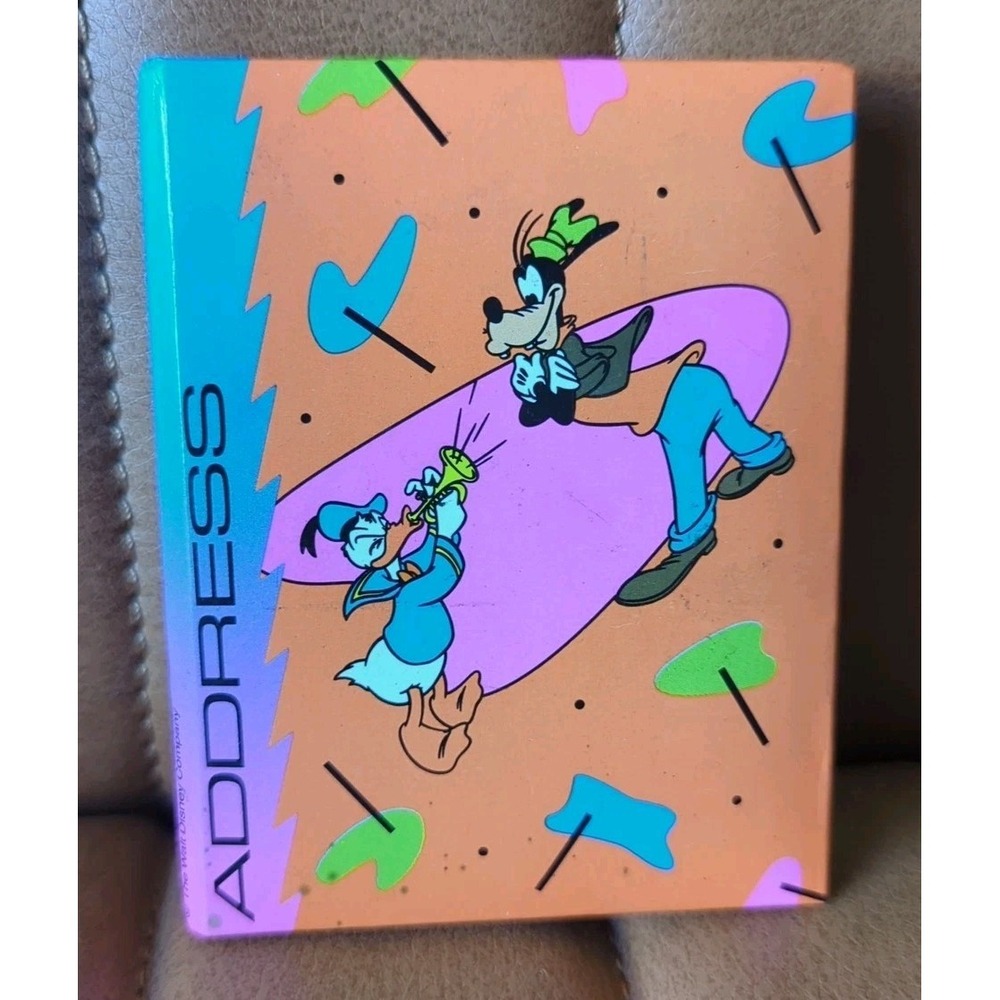 Vintage Disney Address Book‎ 1991 Mead Never Used Taiwan Goofy Donald Duck